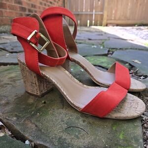 Orange Sandals. NEVER WORN.